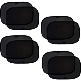 Timotech Parasol Negro para Auto, protección de Rayos UV, para Todo Tipo de Auto, contra el Calor y el deslumbramiento (8 Piezas, Semitransparente) (Negro, 8 Piezas)