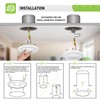 ASD (48 Pack) Retrofit Kit for LED Disk Light Installation