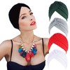 AWAYTR Turban Elastic Chemo Hat Women Strench Pleated Beanie Hat