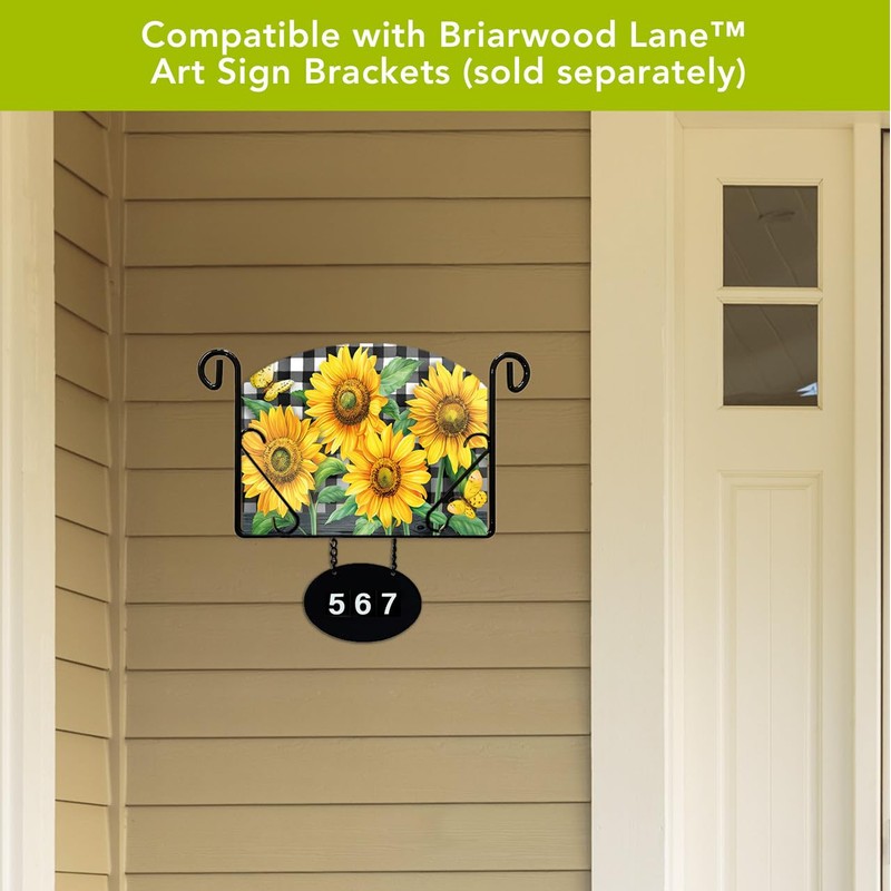 Briarwood Lane Metal Art Sign Hanging Address Marker