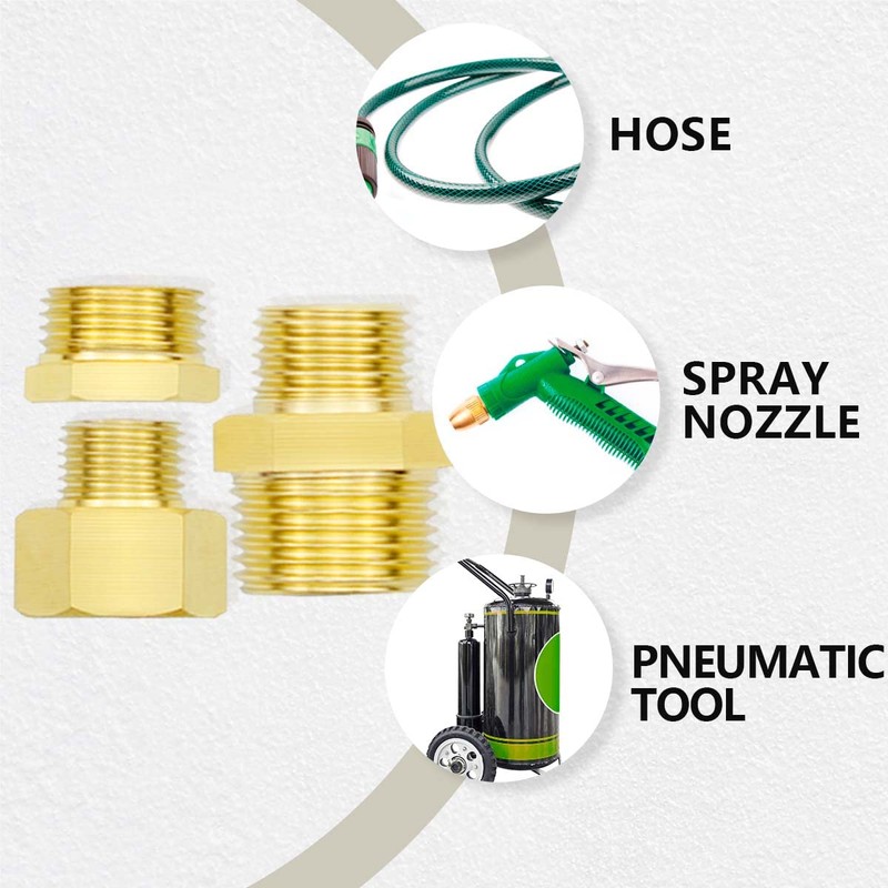 Bwintech 18 Pcs Pipe Connector, 3/8" to 1/2" Female &