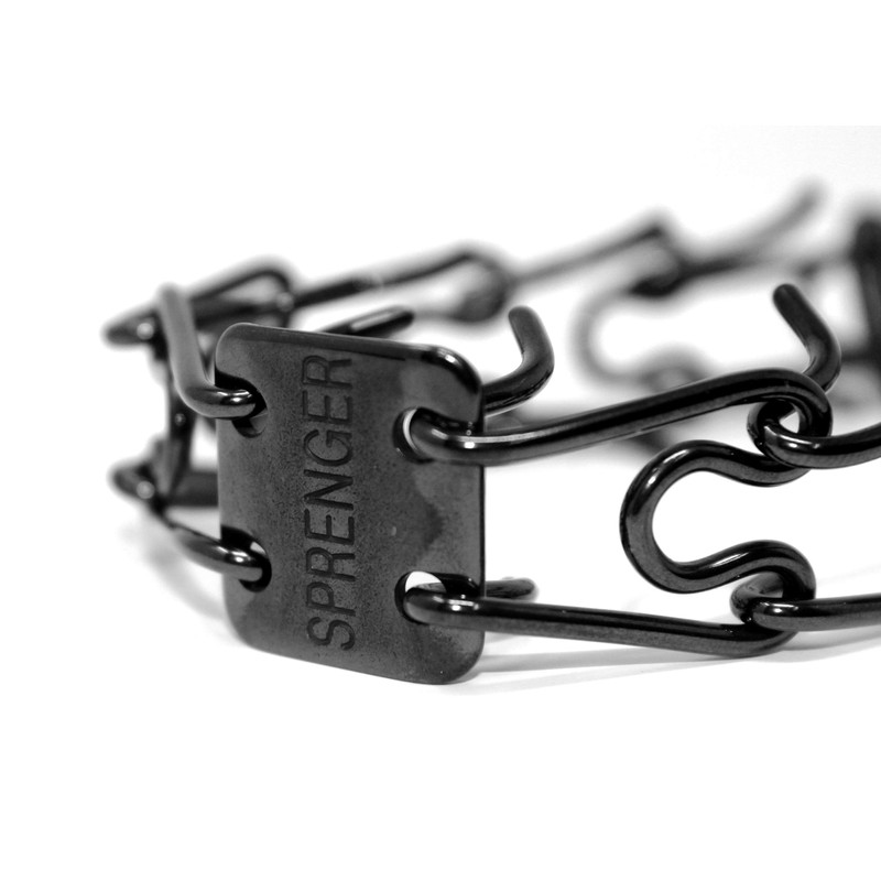 Herm Sprenger Black Stainless Steel Prong Dog Training Collar with