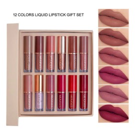 Set 12 Labiales Mate Y Brillo Muge Leen