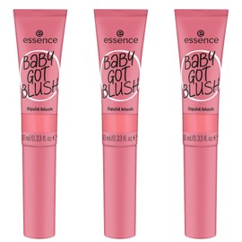 essence Baby Got Blush Liquid Blush, No. 30, Nude, Express Result, Quick-Drying, Natural, Vegan, Oil-Free, Paraben-Free, No Microplastic Particles, Pack of 3 (3 x 10 ml)