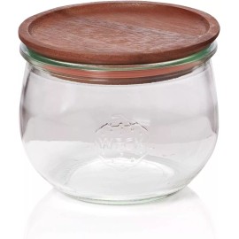 Weck Single 1/2-Liter 944 Tulip Jar | Wooden Lid