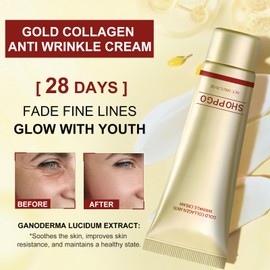 Golden Collagen Cream, Anti-Ageing Cream Women, Gold Collagen Cream for Face, Face Moisturiser, Anti-Wrinkle Cream for All Skin Types, 50 g