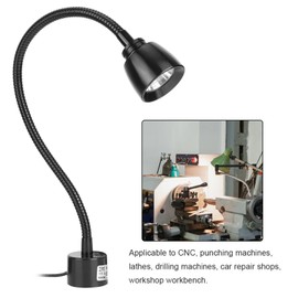 LED Light, Metal LED Working Light with Flexible Gooseneck Machine LED Work Light Tool Lamps for CNC Punching Machine, Shop, Industrial Lighting