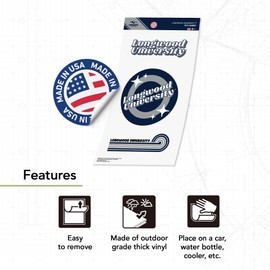 Desert Cactus Longwood University Stickers Lancers LU Vinyl Decals Laptop Water Bottle Car Scrapbook Sheet (70s 4inch)