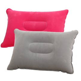 UZEXYO 2 Pcs Ultralight Inflatable Pillow,Inflatable Pillows for Camping,Travel Compressible Compact Inflatable Pillows,Portable Inflatable Pillow,Soft Flocked Surface Support Neck Lumbar for Adults