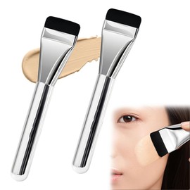 UrbanPulse Makeup Brush, Foundation Brush, Ultra Fine Foundation Brush, Soft Parent Skin, Smooth Stretch, Flat Type, Spatula Brush, Thin, Easy to Stretch, Portable, Makeup Tool, Portable Use, Pack of