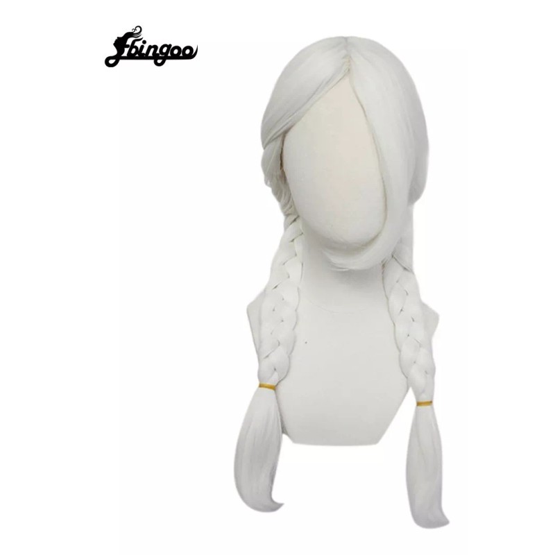 OEM Peluca Sintética Mama Coco Cosplay Peluca Blanca Nieve Larga