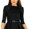 BlackButterfly Tailored 3/4 Sleeve Bolero (Black, S)
