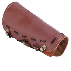 Alomejor Archery Leather Arm Guard, Brown Protective Gear for Kids & Adolescent, Adjustable Strap, Medieval Look