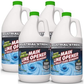 Green Gobbler Ultimate Main Drain Opener | Drain Cleaner | Sewer Cleaner + Hair Clog Remover - Safe For Pipes and Septic | 4 Gallon Case