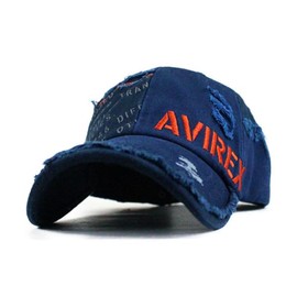 AVIREX Avilex Cap, Men's, Women's, Hat, AX Damage, Low Cap, Work Cap, Outdoor, Walking, Popular, Trend, Brand, Spring, Summer, Autumn, Fall, Father's Day, Gift, Gift, navy (low cap)