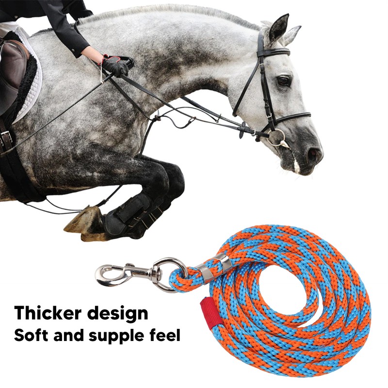 Nylon Horse Rope Multipurpose Thickened Livestock Lead Rope with Alloy