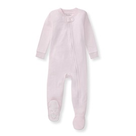 Burt's Bees Baby Unisex Baby Sleeper, Honeysoft Pajamas, One-Piece Zip-up footie PJ, Soft Organic Cotton & Lyocell Blend