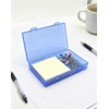 Forever bene 4-Pack Blue Plastic Storage Boxes with Lids, Medium