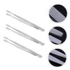 Ipetboom 3pcs Stainless Steel Stamp Tweezer Lightweight Nipper for Eyelashes