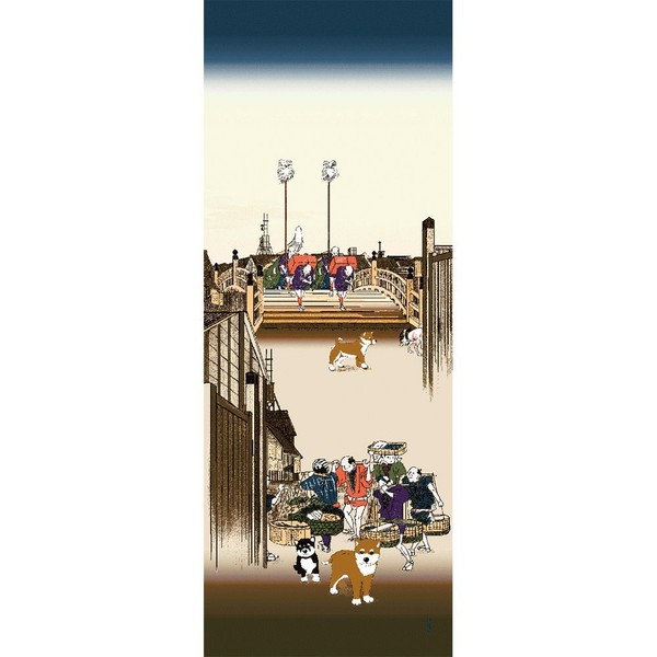 濱 Pattern Painting And Remove Hiroshige Beans Chai and Nihonbashi