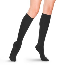 Therafirm Women's Trouser Socks, Black, Medium