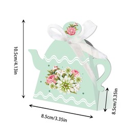 QYCX 24Pcs Teapot Candy Boxes Tea Party Decorations Teapot Gift Boxes Teapot Candy Bags Tea Treat Boxes Teapot Goodie Boxes Tea Party Favor Boxes for Tea Party Supplies Tea Time Party Decorations