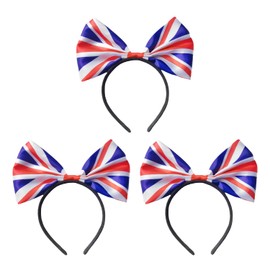 3 Stücke British Flag -Stirnband, Bogenstirnband, Sport -Support -Accessoires, Feierliches Dekoratives Stirnband, Partybekleidungszubehör.