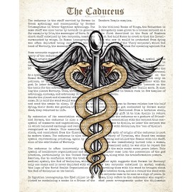 Caduceus Watercolor Art Hospital Decor Medical Office Waiting Room Poster Neurologist Gift Brain Surgeon Print Rod Of Asclepius Student