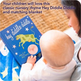 Binks & Books Baby Blanket & Nursery Rhyme Book Set | Hey Diddle Diddle