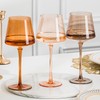 Colored Brown Wine Glasses Set of 6, Fall Winter Party,
