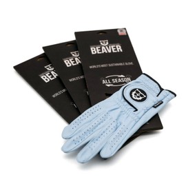 BEAVER GOLF Blue Skies All Season Ultra (3X) Ladies Golf Glove Left (Right Hand) Large