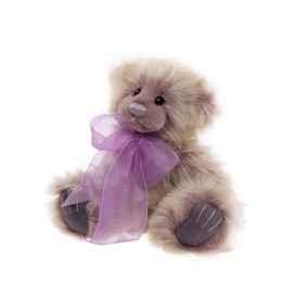 Charlie Bears Thursday Subtle Purple & Beige Fur Teddy Bear - Soft, Cute & Huggable Collectible Stuffed Animal for Kids & Adults