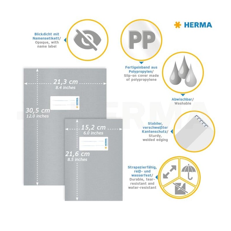Herma 7446 Notebook Cover DIN A4 Raffia Book Covers with