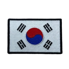 Korea Flag Country Colors 3 inch Cap Hat  Patch IV5181 F5D35H