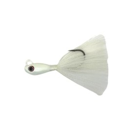 S&S Jigs Rattle Tail Bucktail Jigs - 3.00 - White Pearl