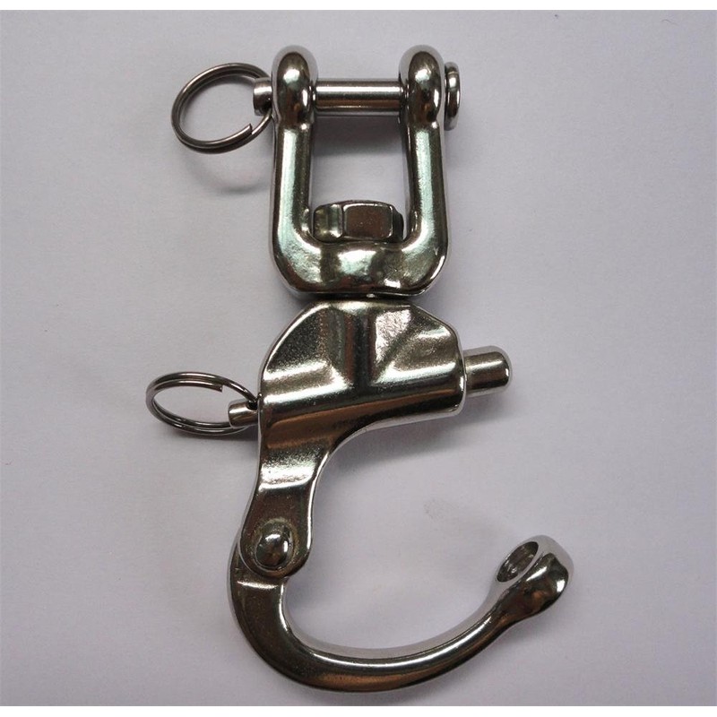Jaw Swivel Eye Shackle Marine Grade Stainless Steel 316,Silver Tone