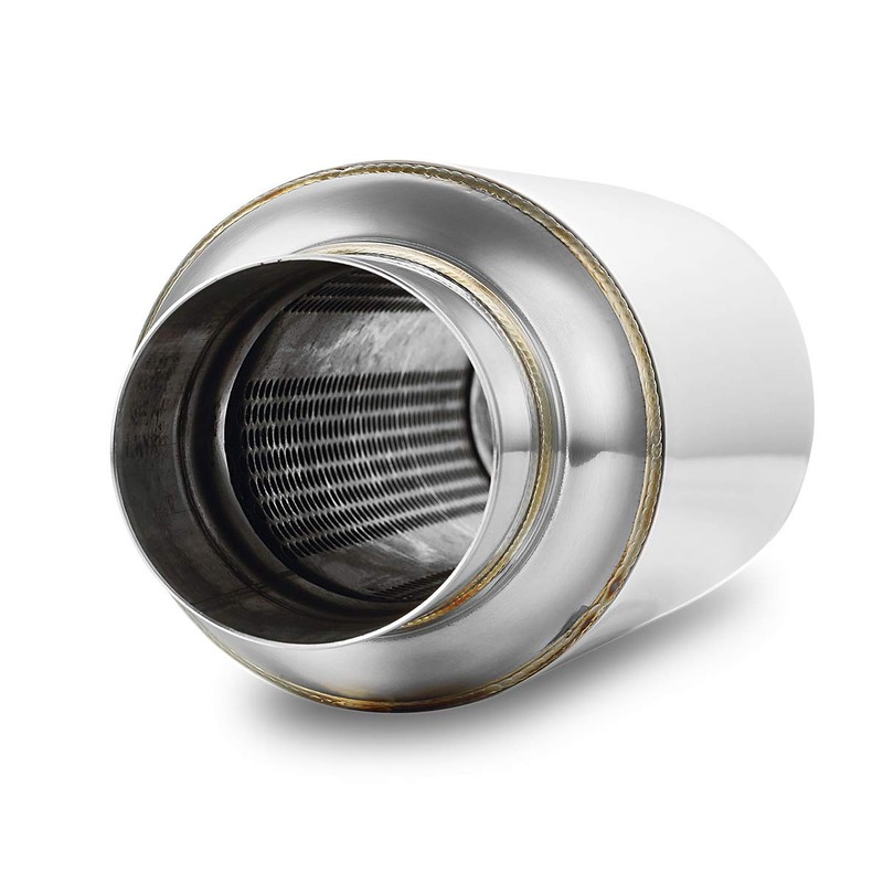 A-KARCK 2.5" Inlet Exhaust Resonator, 2.5" Inlet 2.5" Outlet 11.5"