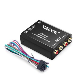 Recoil LOC4 Four Channel Speaker Cable to RCA adjustable Line Output Converter