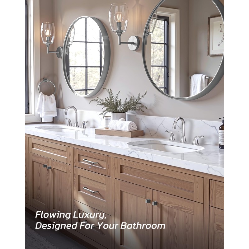 ARCORA Bathroom Sink Faucet 3 Hole, 8 Inch Widespread Bathroom