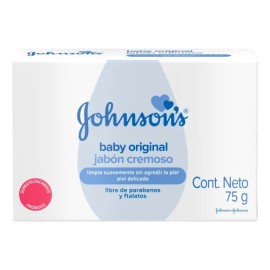 Jabón en barra para bebé Johnsons Original 75g                                                                                                        