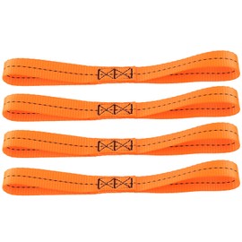 GEARMONSTER 4 x Lashing Loops, Double Loops, Belt Loops, 30 cm Long, 25 mm Wide, Loops Tie Down Straps Load Securing Lashing Strap for Car, Motorcycle Transport, Bicycle