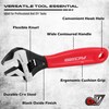 SEDY 6" Adjustable Wrench Pipe Spanner: Wide Jaw Black Oxide