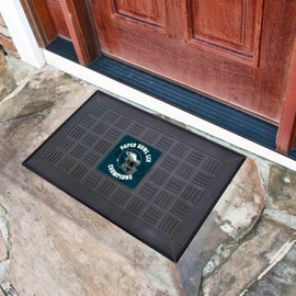 FANMATS 46238 2024-25 Super Bowl LIX Champions - Philadelphia Eagles Medallion Door Mat | Black | 19.5"x31.25" | Super Bowl LIX Champions Logo