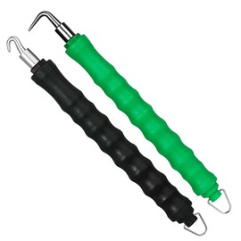 2 Pack Automatic Rebar Tie Wire Twister, Rebar Tie Wire Twister Tool, Rebar Wire Twister Pull Tie Wire Twister, Concrete Metal Wire Twisting Fence Tool, Curved Hook and Straight Hook，Black & Green