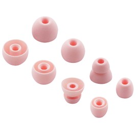 ALXCD Replacement Ear Tips for Powerbeats Pro Headphone, 4 Pairs S/M/L/D 4 Sizes Soft Silicone Earbud Tips Eartips, Fit for Powerbeats Pro 4 Pairs (Cloud Pink)