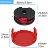 YIEHRNS GGT500WU Trimmer Spool Line and Cap 0.065'' 27FT for