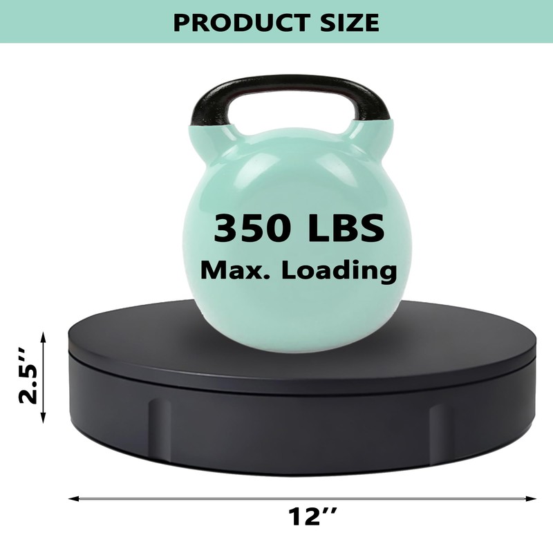 Prolee 360 Degree Rotating Turntable 12 Inch, 350lbs Capacity for