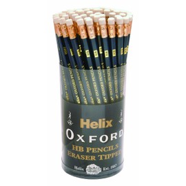Helix Oxford P60272 Eraser Tipped HB Pencils - (pack of 72)
