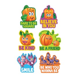 Fun Express 14" x 13 1/2" Bulk 48 Pieces Spookley The Square Pumpkin Wall Cutouts