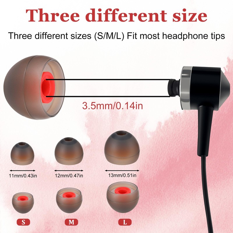 24 Pairs Earbuds Cap，Silicone Replacement Earbud Tips, Earbud Covers Ear